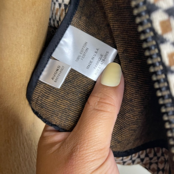 Diane Von Furstenberg Sz 6 Collarless Jacket 3/4 Sleeves Zip Front - Picture 2 of 10